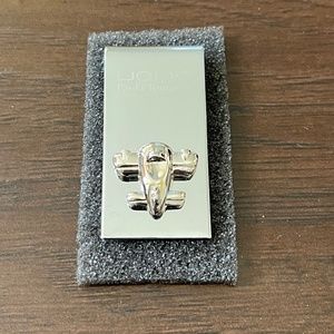 NIB! Uomo Paola Tomasini Sterling Silver Money Clip, Airplane Design.